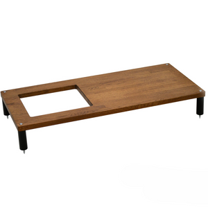 Atacama Apollo Storm 10 Vinyl Single Storage Module-dark Oak -135mm silk black leg pack