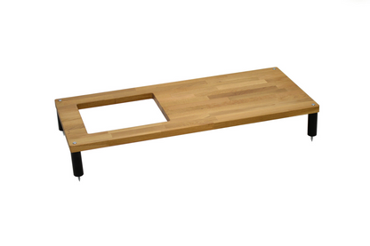 Atacama Apollo Storm 10 Vinyl Single Storage Module- natural Oak -135mm Glacier white leg pack