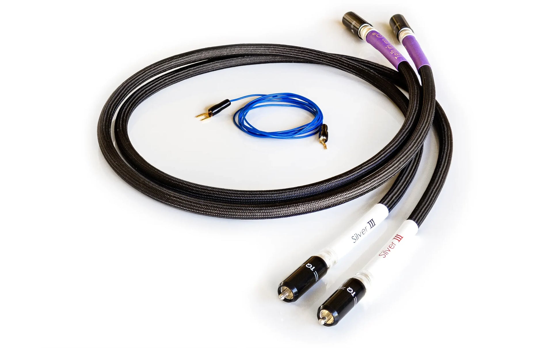 Tellurium Q Silver III Tone Arm RCA-RCA Cable-black