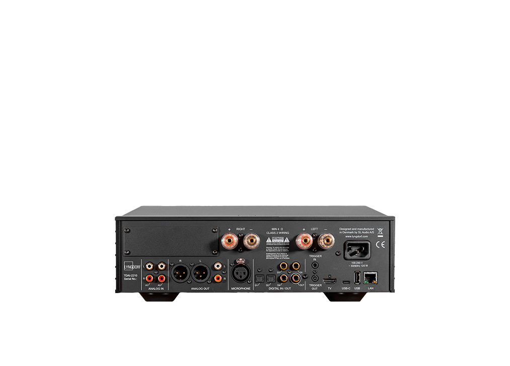 Lyngdorf TDAI-2210 Streaming Integrated Amplifier-black-rear