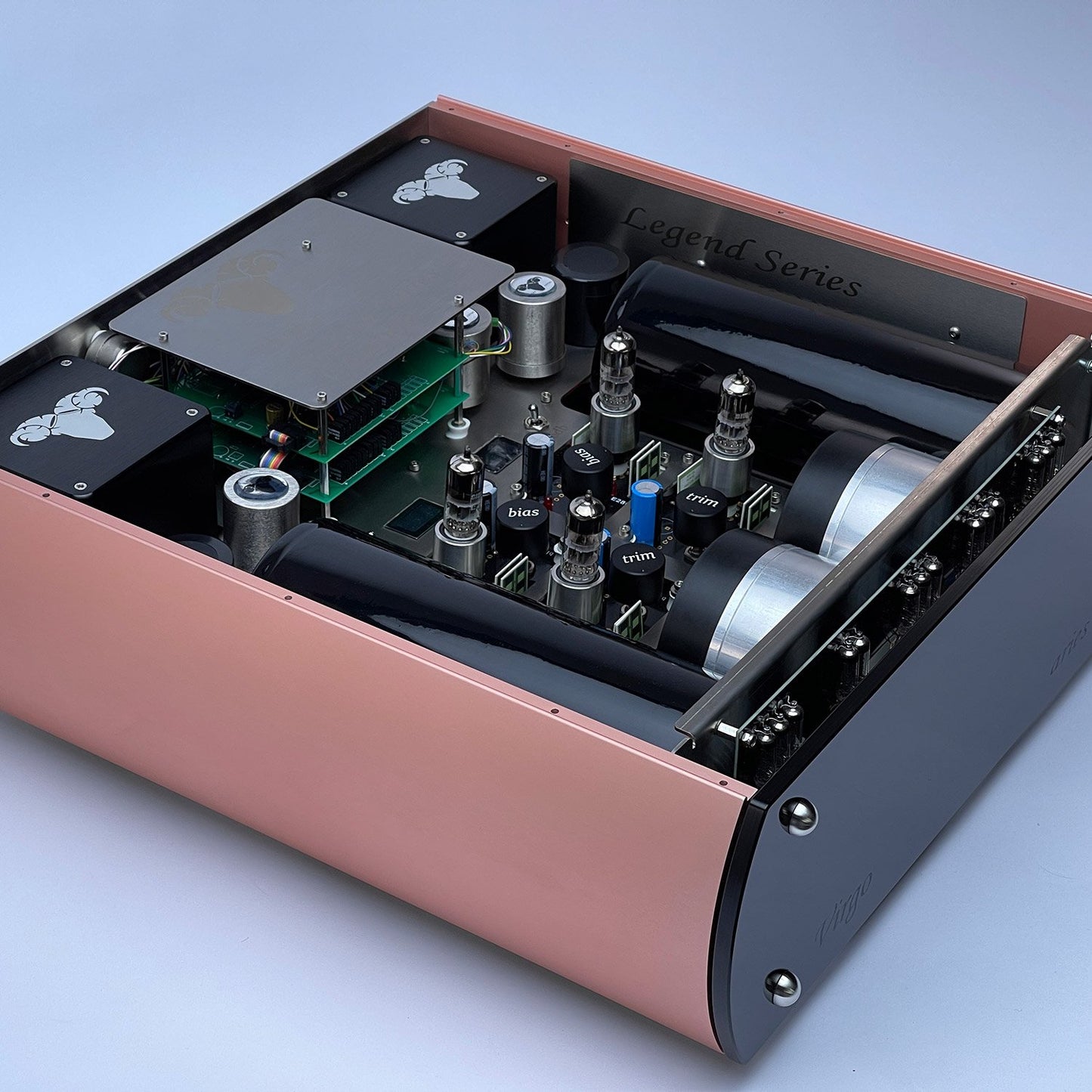 Aries Cerat Virgo Two Chassis Pre Amplifier-top open