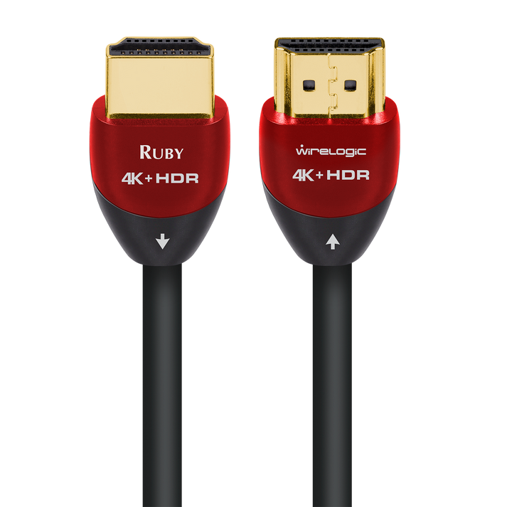 AudioQuest WireLogic Ruby 18Gbps HDMI Cable (2-Pack)-red