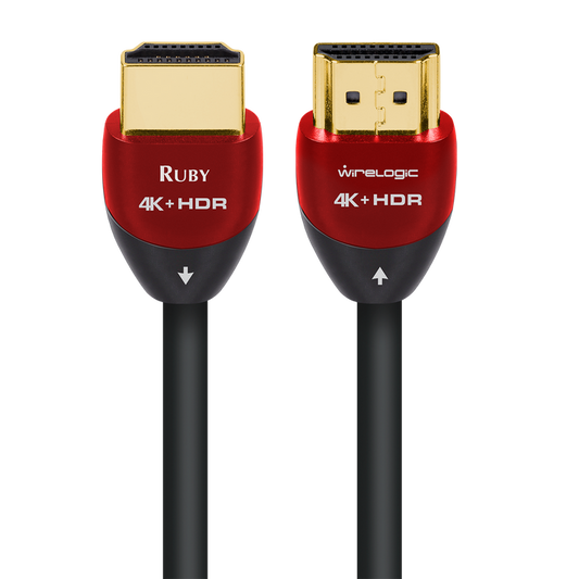 AudioQuest WireLogic Ruby 18Gbps HDMI Cable (2-Pack)-red