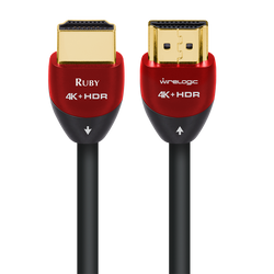 AudioQuest WireLogic Ruby 18Gbps HDMI Cable (2-Pack)-red