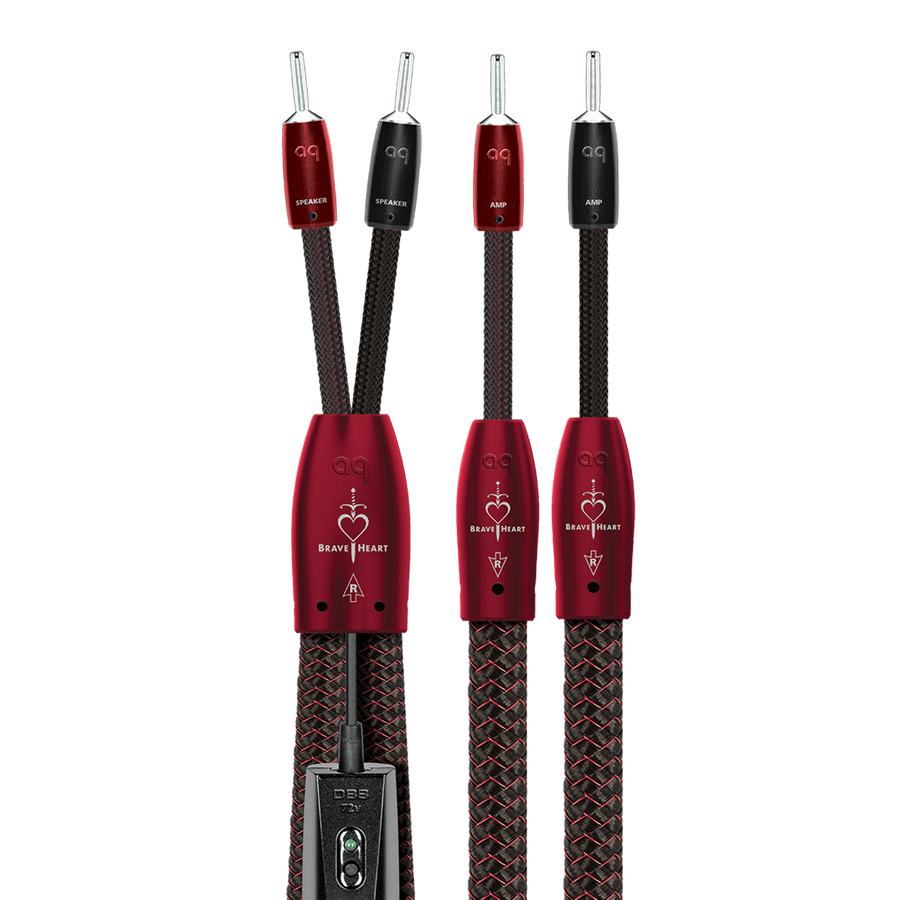 Audioquest Brave Heart Full-Range Speaker Cable-silver-banana