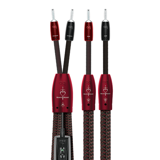 Audioquest Brave Heart Full-Range Speaker Cable-silver-banana