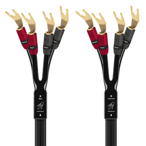 AudioQuest Rocket 11 Single BiAmp Speaker Cable (Pair)-spade-spade-gold