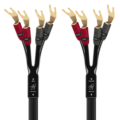 AudioQuest Rocket 11 Single BiAmp Speaker Cable (Pair)-spade-spade-gold