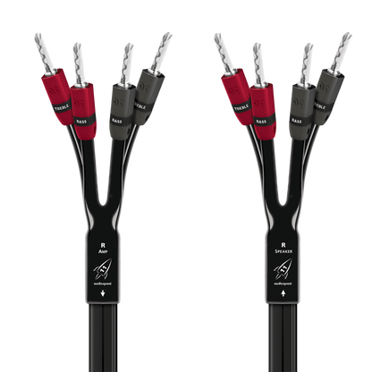 AudioQuest Rocket 11 Single BiAmp Speaker Cable (Pair)-silver-banan-banana