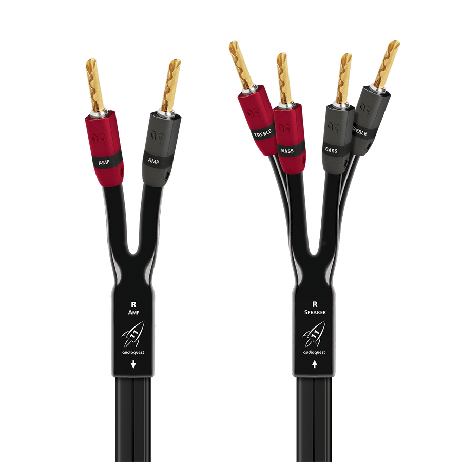 AudioQuest Rocket 11 Single-BiWire Speaker Cable (Pair)-Gold Banana