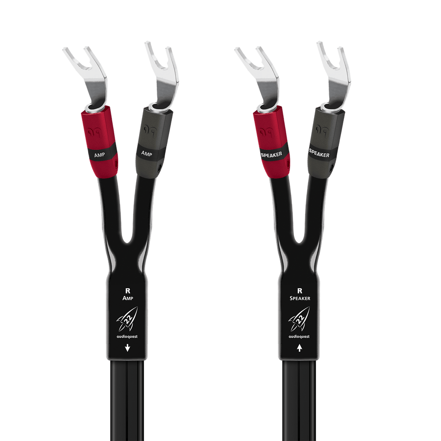 AudioQuest Rocket 22 Full-Range Speaker Cable (Pair)-Silver-multi-spade