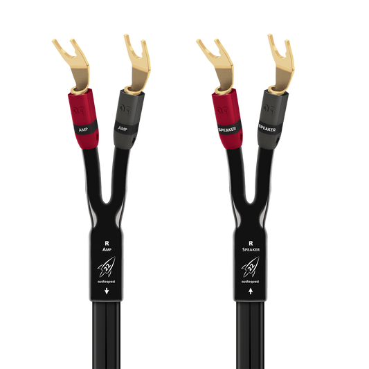 AudioQuest Rocket 22 Full-Range Speaker Cable (Pair)-gold-multi-spade
