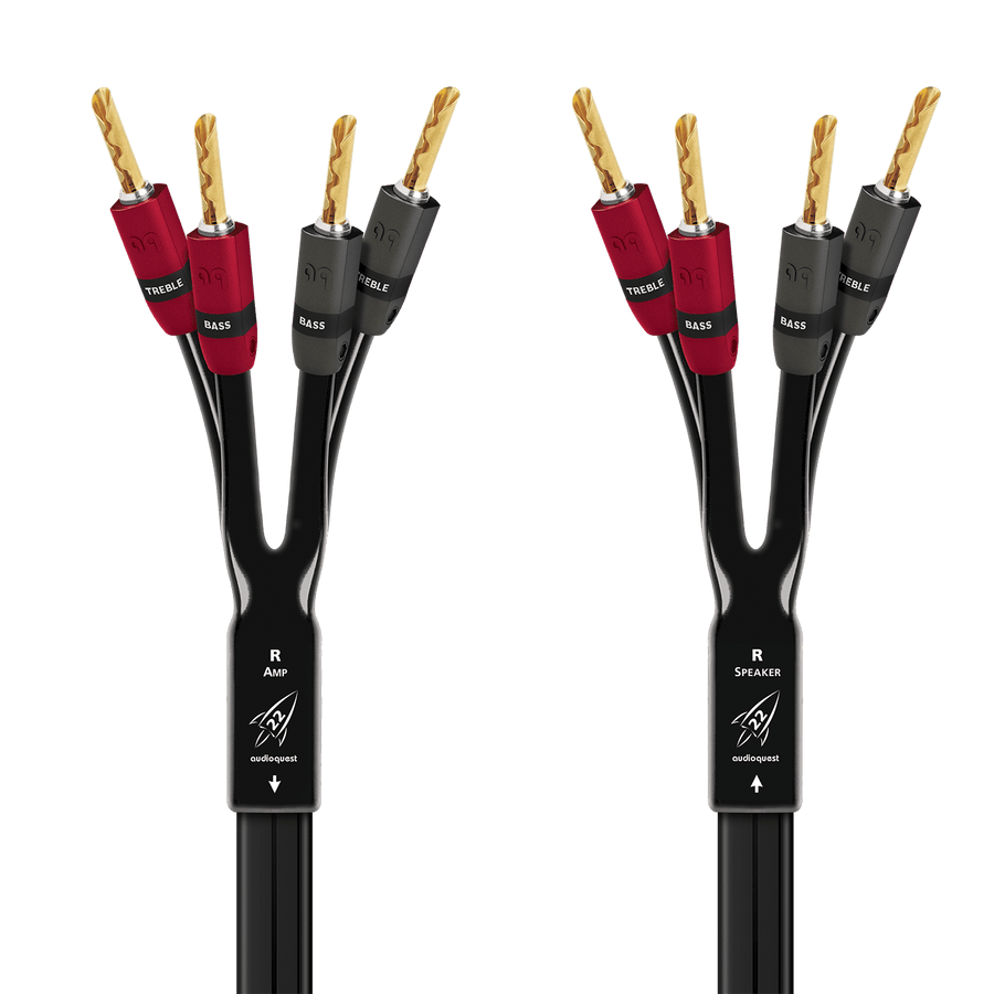 AudioQuest Rocket 22 Single BiAmp Speaker Cable (Pair)-gold-banana