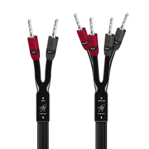 AudioQuest Rocket 22 Single-BiWire Speaker Cable (Pair)-silver-banana