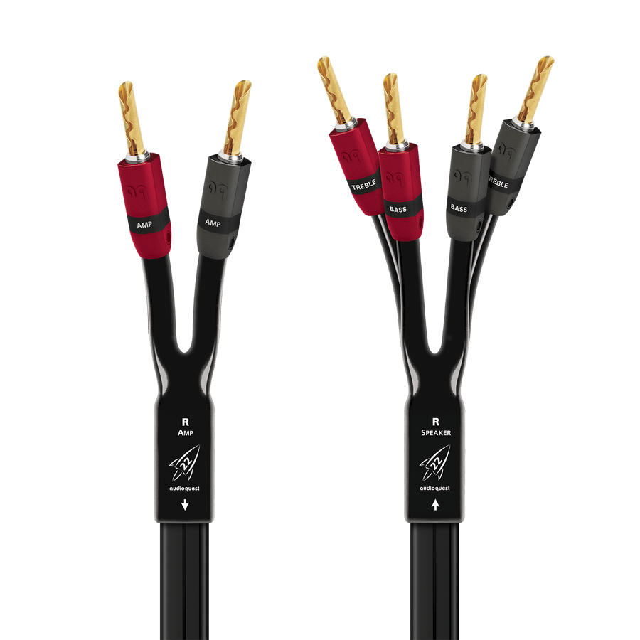 AudioQuest Rocket 22 Single-BiWire Speaker Cable (Pair)-gold -banana