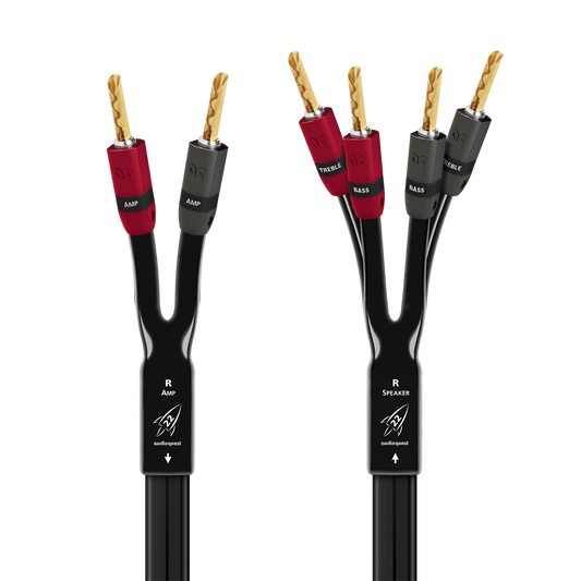 AudioQuest Rocket 22 Single-BiWire Speaker Cable (Pair)-gold -banana