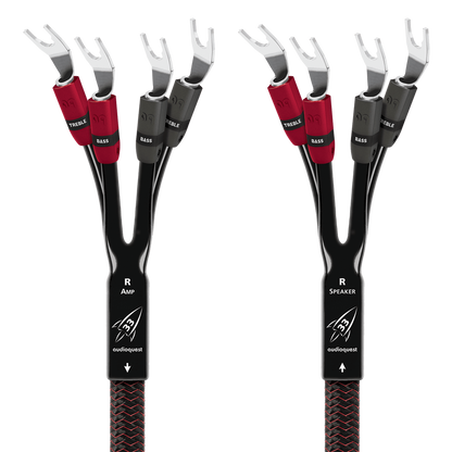 AudioQuest Rocket 33 Single BiAmp Speaker Cable -silver-multi-spade