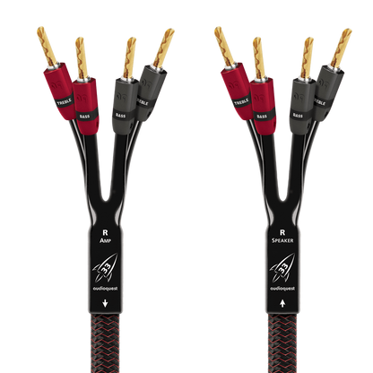 AudioQuest Rocket 33 Single BiAmp Speaker Cable -gold-banana