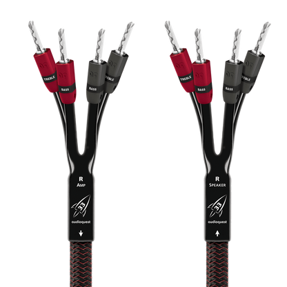 AudioQuest Rocket 33 Single BiAmp Speaker Cable -silver-banana