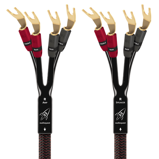 AudioQuest Rocket 33 Single BiAmp Speaker Cable -gold-multi-spade