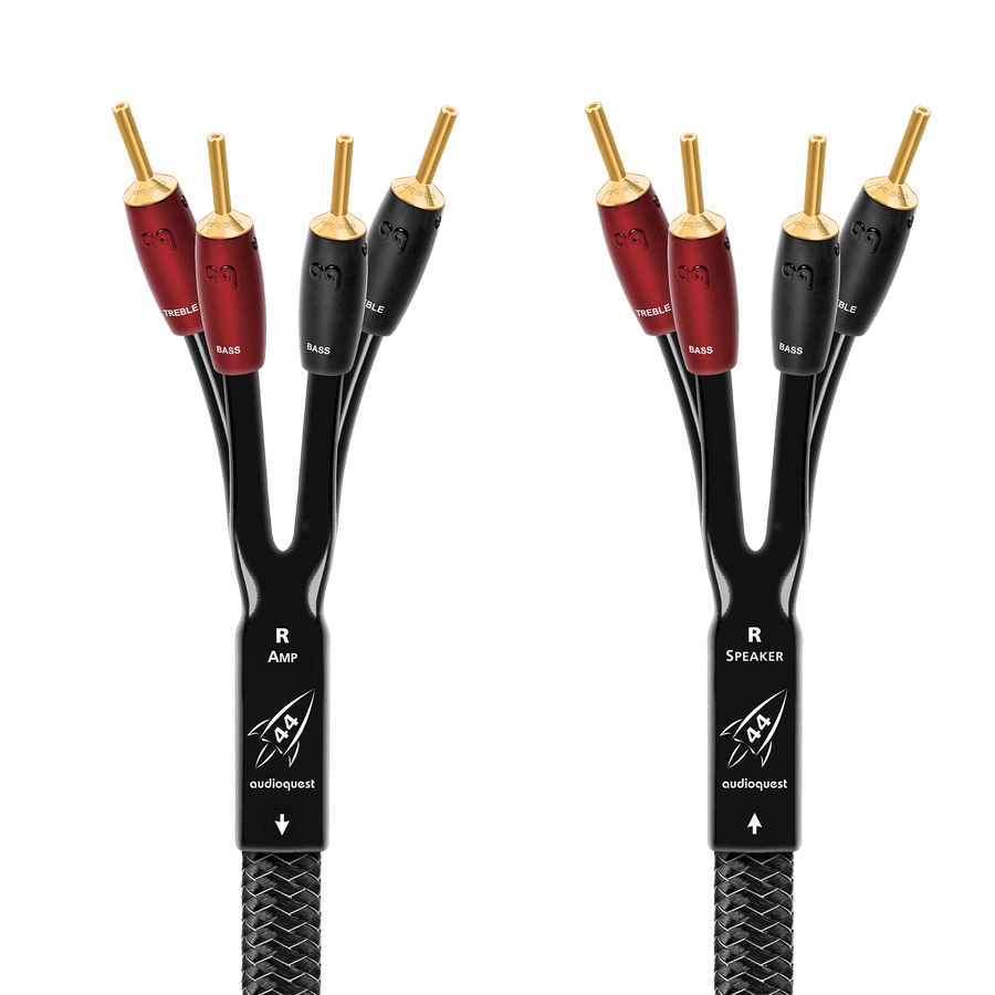 AudioQuest Rocket 44 Single BiAmp Speaker Cable-gold-banana