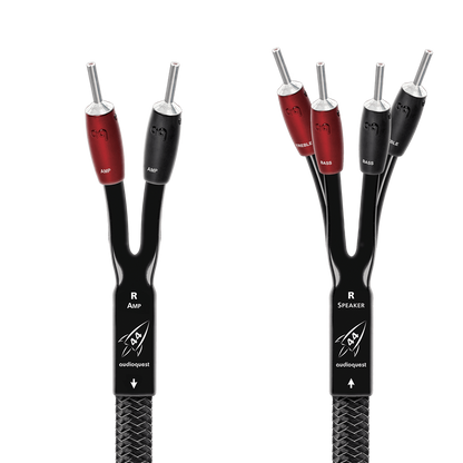 AudioQuest Rocket 44 Single-BiWire Speaker Cable-banana-silver