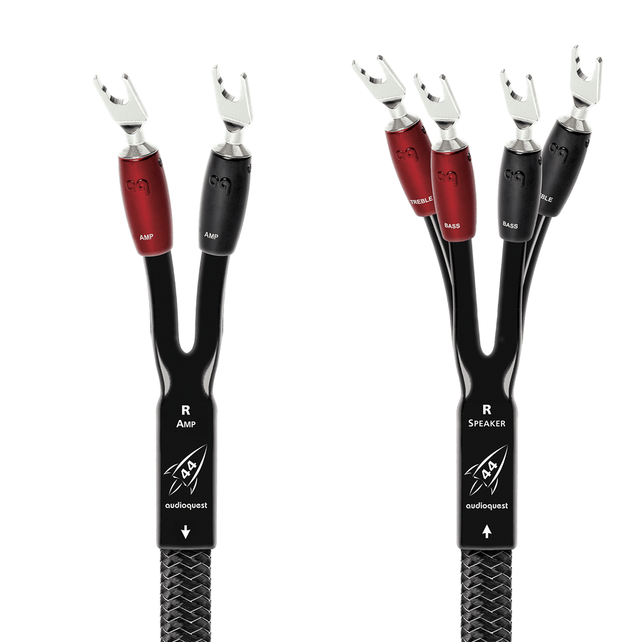 AudioQuest Rocket 44 Single-BiWire Speaker Cable-multi-spade-silver