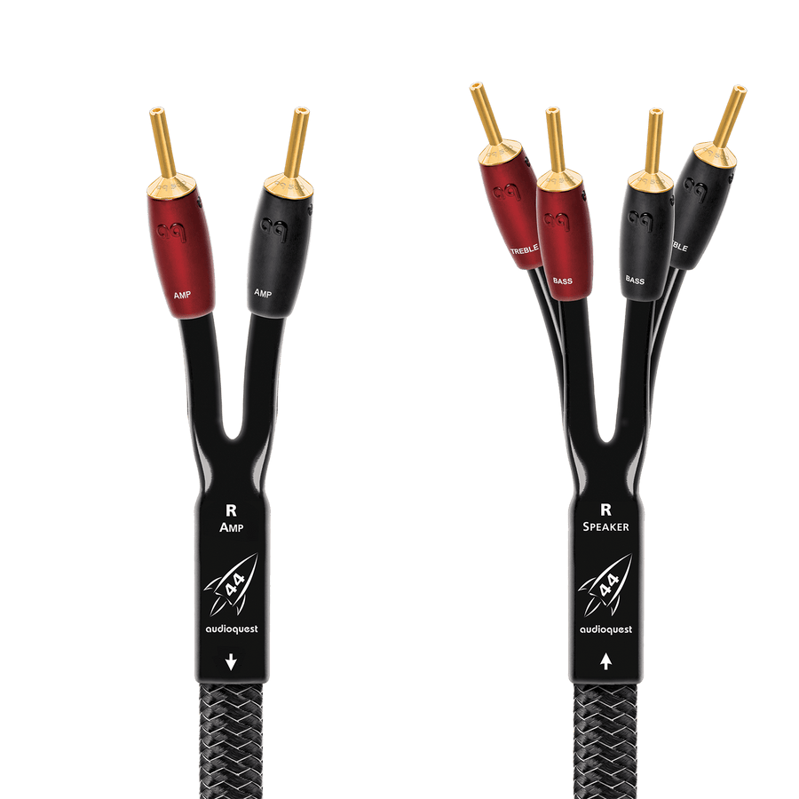 AudioQuest Rocket 44 Single-BiWire Speaker Cable-gold-banana