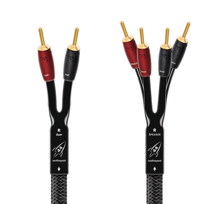 AudioQuest Rocket 44 Single-BiWire Speaker Cable-gold-banana