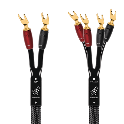 AudioQuest Rocket 44 Single-BiWire Speaker Cable-gold-multispade