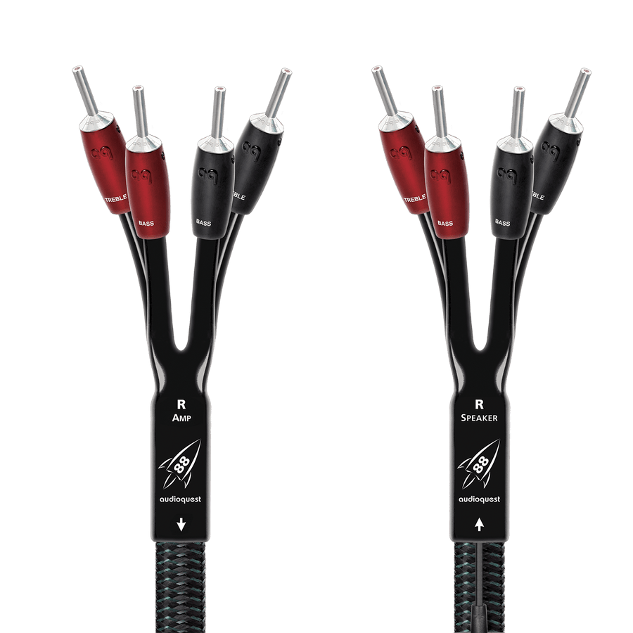 AudioQuest Rocket 88 Single BiAmp Speaker Cable -silver-banana