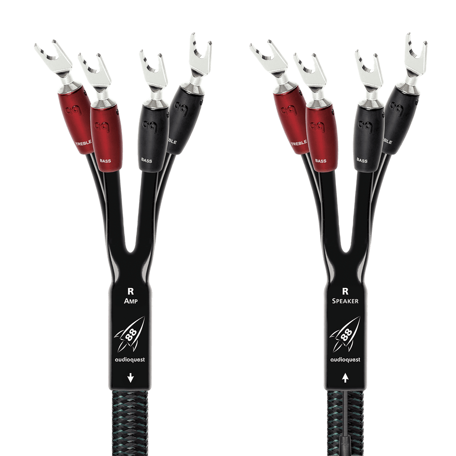 AudioQuest Rocket 88 Single BiAmp Speaker Cable -silver-multi-spade