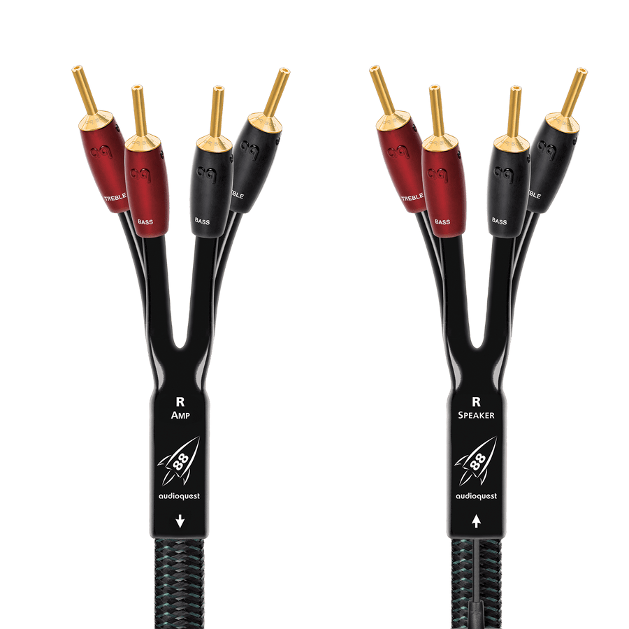 AudioQuest Rocket 88 Single BiAmp Speaker Cable -gold-banana