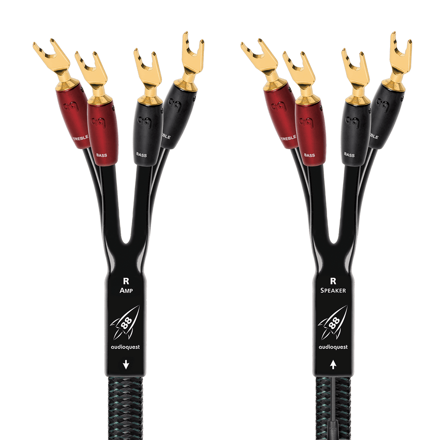 AudioQuest Rocket 88 Single BiAmp Speaker Cable -gold-multi-spade
