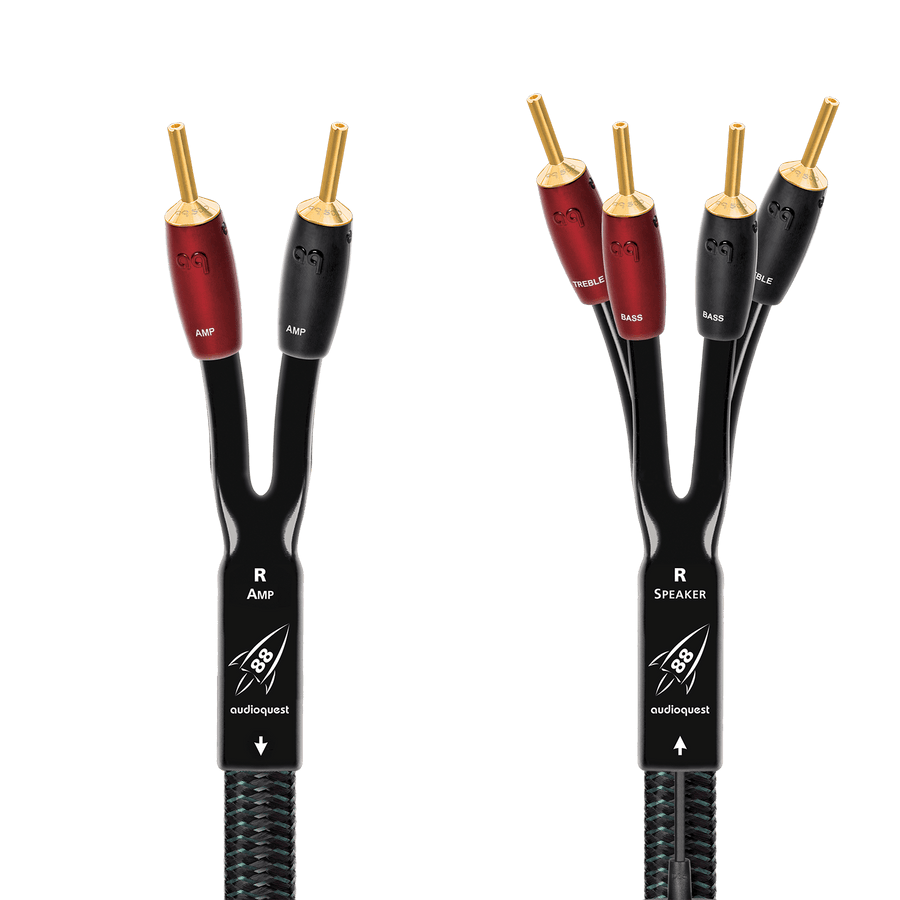 AudioQuest Rocket 88 Single-BiWire Speaker Cable-gold-banana