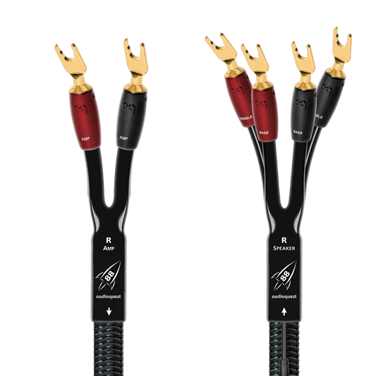 AudioQuest Rocket 88 Single-BiWire Speaker Cable-gold-multi-spade