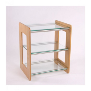 Custom Design Concept 300 HiFi Stand-wood-glass clear