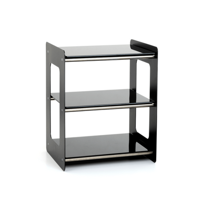 Custom Design Concept 300 HiFi Stand-steel-black glass