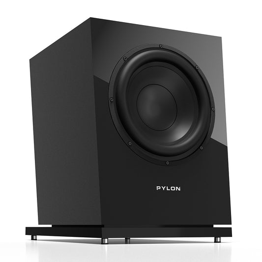 Pylon Audio Diamond sub Active Subwoofer-front-black