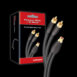 Audioquest FLX-X RCA Splitter - RCA Male to 2 Female (L & R)