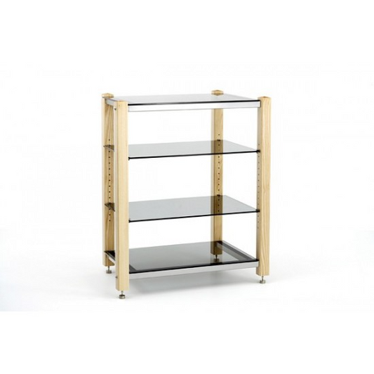 Custom Design Icon 754 HiFi 4 Tier Stand-black-glass
