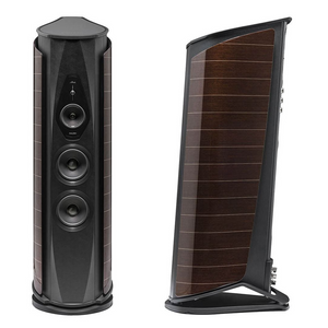 Sonus Faber Aida Floorstanding Speakers - wengehigh gloss • Black  leather