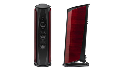 Sonus Faber Aida Floorstanding Speakers - Red high gloss • Black leather