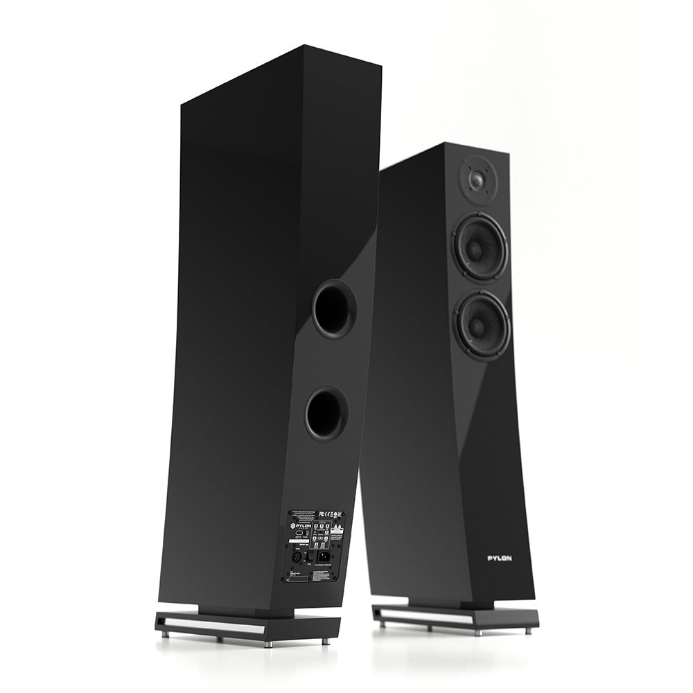 Pylon Audio Jasper 23 MKII Active Floorstanding Speakers-black