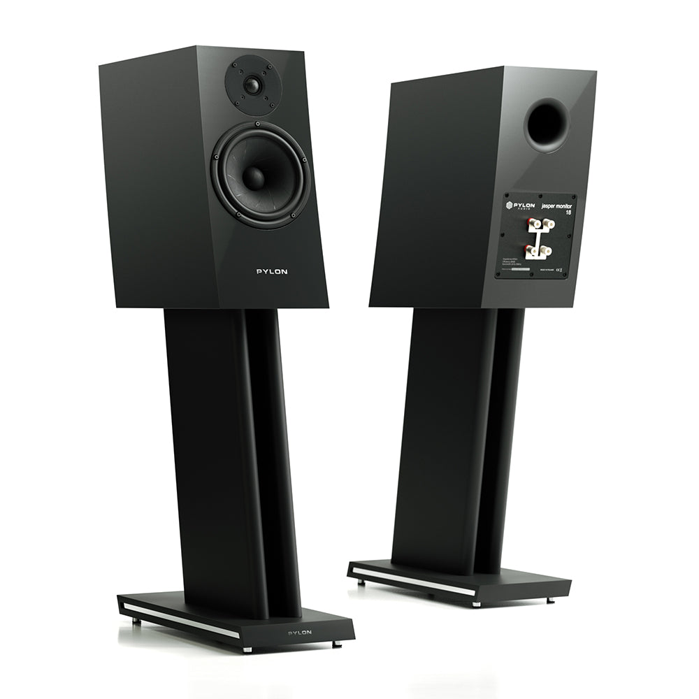 Pylon Audio Jasper monitor 18 Bookshelf Speakers-black