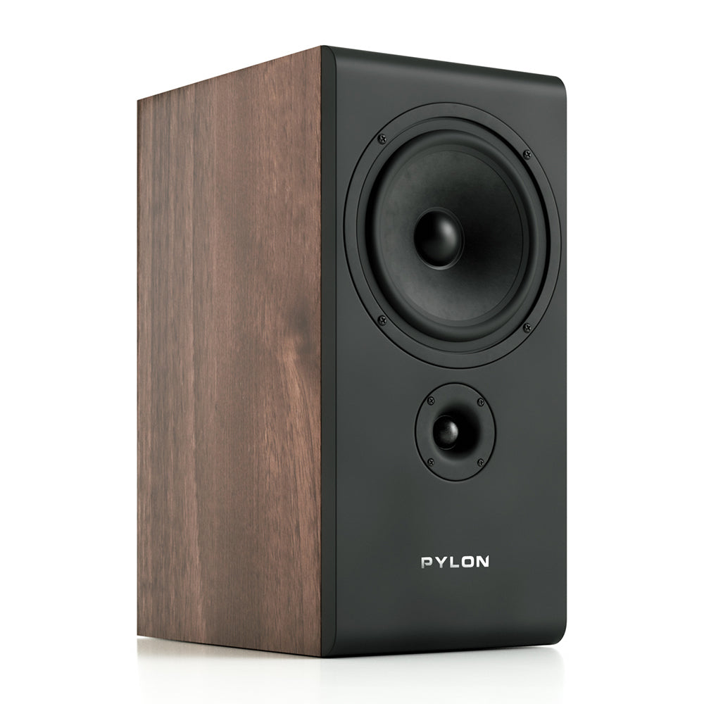 Pylon Audio Opal Monitor Bookshelf Speakers-front-walnut