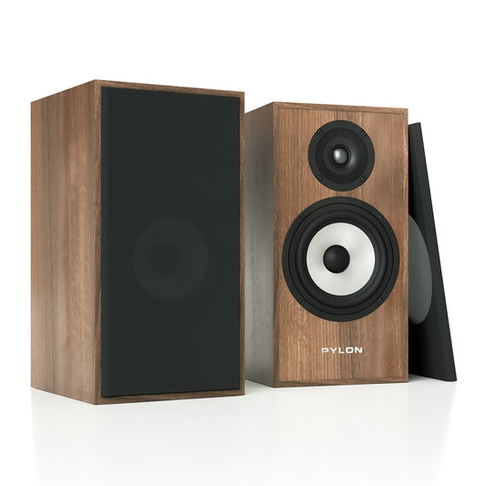 Pylon Audio Pearl monitor Bookshelf Speakers-walnut