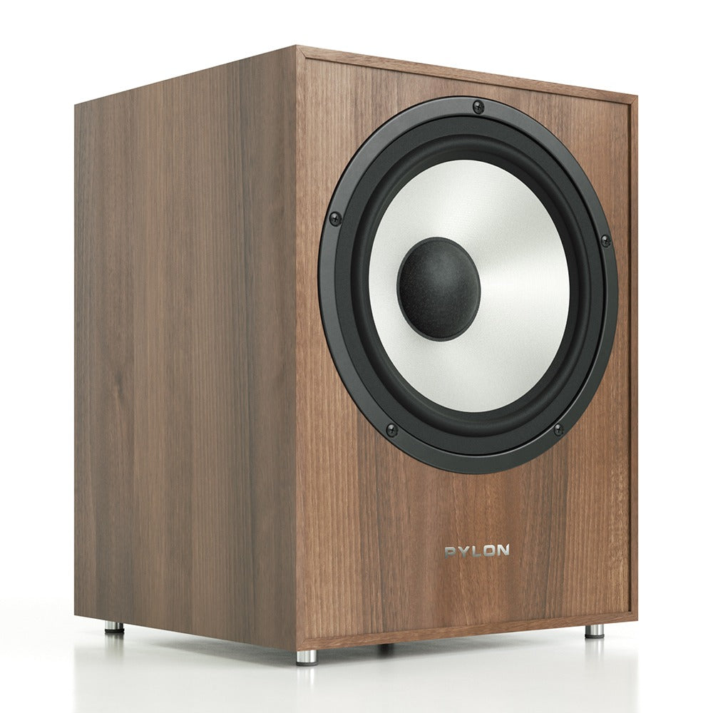 Pylon Audio Pearl sub Active Subwoofer-walnut