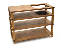 Atacama Apollo Podium 10 With Vinyl Storage Aperture Module (Dark Oak)-4 module