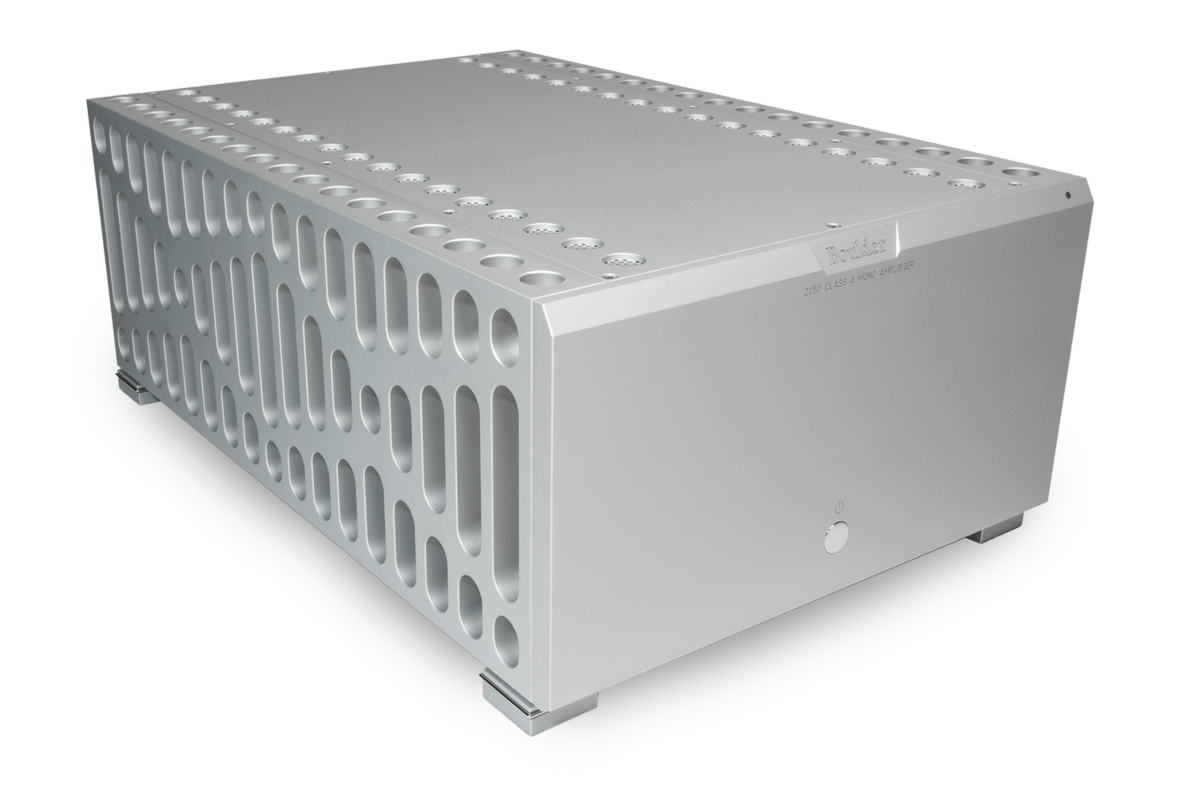 Boulder 2160 Stereo Power Amplifier-front-side-silver